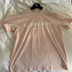 Authentic Pink Burberry Logo T-shirt